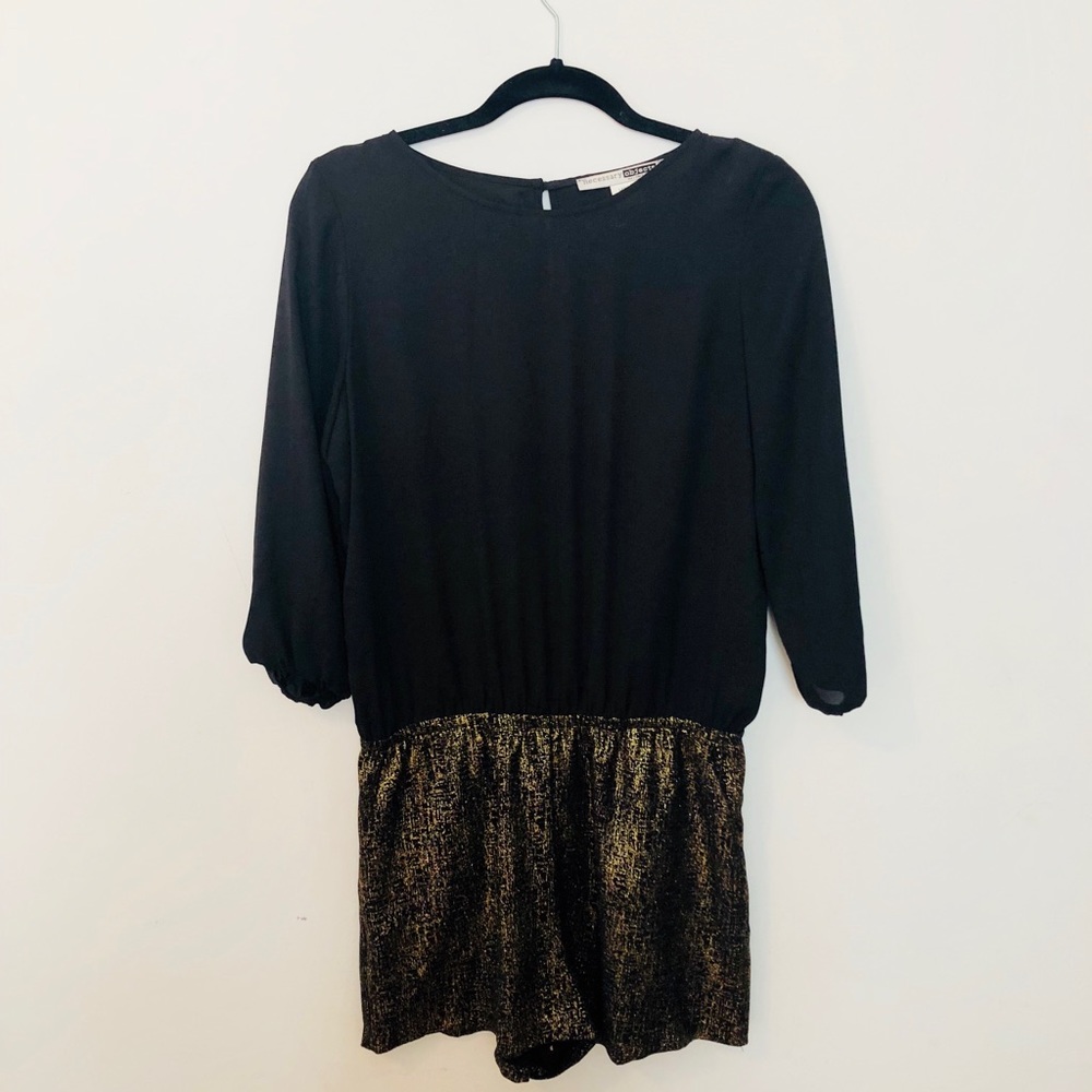Black and Gold Party Romper